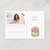 海の裁縫手作りドレスメイキング写真 名刺 (正面)