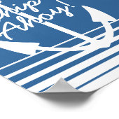 海の装飾壁ポスター | シップアホイ ネイビーアンカー ポスター (角)