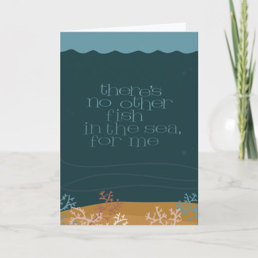 海の記念日/ラブカードに魚なし カード (正面)