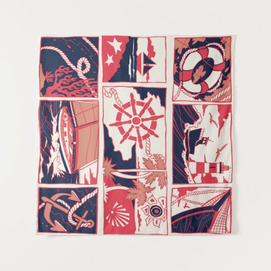 海の話 タペストリー (正面(横))