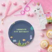 海の誕生会のプレートの下 ペーパープレート (パーティー)