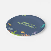 海の誕生会のプレートの下 ペーパープレート (アングル)