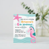 海の誕生日におもしろいを楽しめるかわいい船 招待状 (スタンド正面)