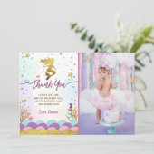 海の誕生日のサンキューカードの下の人魚 サンキューカード (スタンド正面)