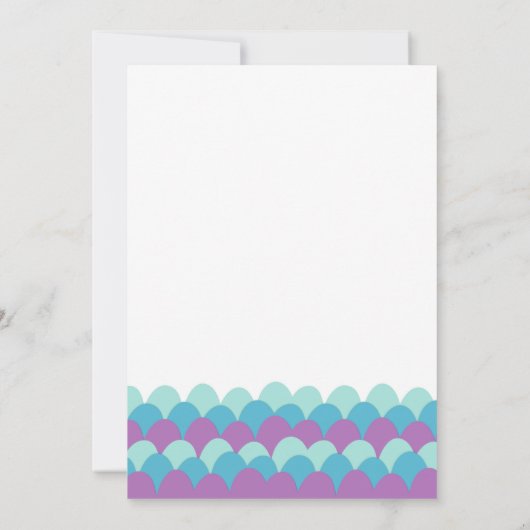 海の誕生日のサンキューカードの下の人魚 サンキューカード (裏面)