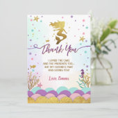 海の誕生日のサンキューカードの下の人魚 サンキューカード (スタンド正面)