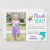 海の誕生日のサンキューカードの下 招待状 (正面)