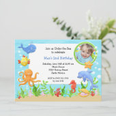 海の誕生日のパーティの招待状の下 招待状 (スタンド正面)