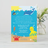 海の誕生日のパーティの招待状の下 招待状 (スタンド正面)