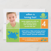 海の誕生日のパーティの招待状 招待状 (正面)