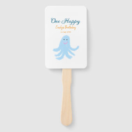 海の誕生日の下で幸せな青いタコが1羽 ハンドファン