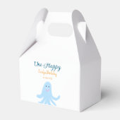 海の誕生日の下で幸せな青いタコが1羽 フェイバーボックス (裏面サイド)