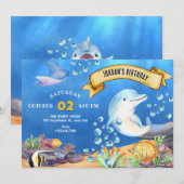 海の誕生日の下で 招待状 (正面/裏面)
