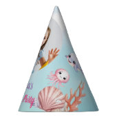 海の誕生日の下のマーメイド写真 パーティーハット (右)