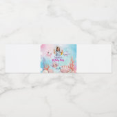 海の誕生日の下のマーメイド写真 ペットボトルラベル (シングルラベル)