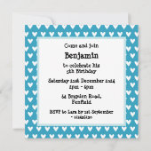 海の誕生日の招待状の下でパーソナライズ 招待状 (裏面)