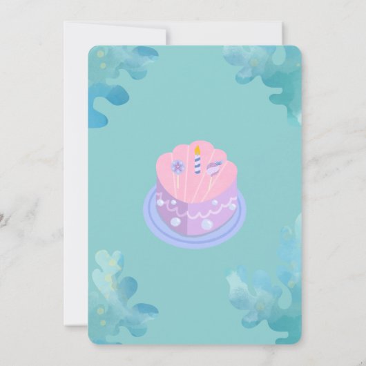 海の誕生日の招待状の下で 招待状 (裏面)