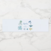 海の誕生日パーティーに参加した少年 ペットボトルラベル (シングルラベル)