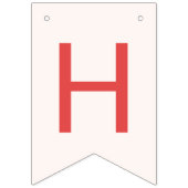 海の誕生日パーティーのディコールの下でピンク バンティングフラッグ (第2の旗)