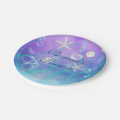 海の誕生日パーティーのプレートで魅了される ペーパープレート (アングル)