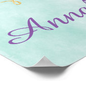 海の誕生日パーティーのポスターの下の人魚 ポスター (角)