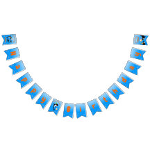 海の誕生日パーティーの下でクジラ