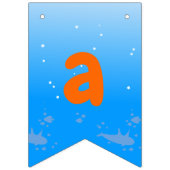 海の誕生日パーティーの下でクジラ バンティングフラッグ (第3の旗)