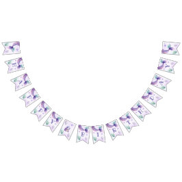 海の誕生日パーティーの下でマーメイド バンティングフラッグ