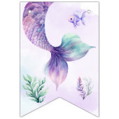 海の誕生日パーティーの下でマーメイド バンティングフラッグ (第1の旗)