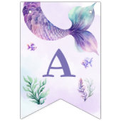 海の誕生日パーティーの下でマーメイド バンティングフラッグ (第3の旗)