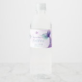 海の誕生日パーティーの下でマーメイド ペットボトルラベル (正面)