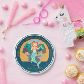 海の誕生日パーティーの下で人魚とイルカ ペーパープレート (パーティー)