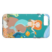 海の誕生日パーティーの下で人魚とイルカ Case-Mate iPhoneケース (裏面(横))