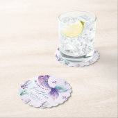 海の誕生日パーティーの下で人魚の尾 ペーパーコースター (インサイチュ)