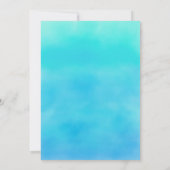 海の誕生日パーティーの下で、海の動物たち 招待状 (裏面)