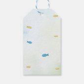 海の誕生日パーティーの下に感謝ラベル ギフトタグ (裏面)