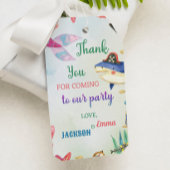 海の誕生日パーティーの下に感謝ラベル ギフトタグ