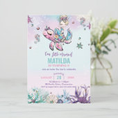 海の誕生日パーティーの下のブロンド・マーメイド 招待状 (スタンド正面)