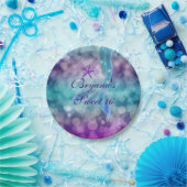 海の誕生日パーティーの下のマーメイドテールプレート ペーパープレート (パーティー)