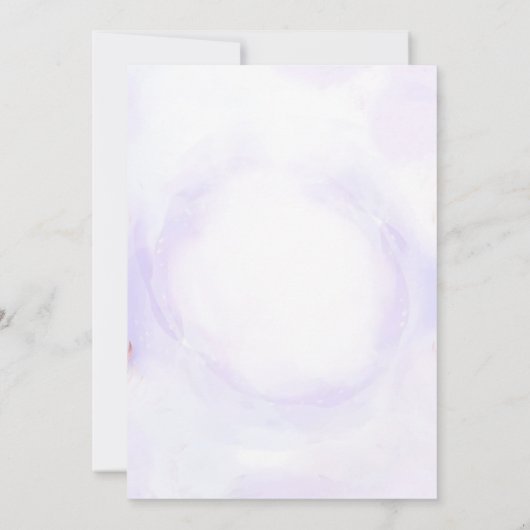 海の誕生日パーティーの下の人魚の尾 サンキューカード (裏面)