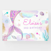 海の誕生日パーティーの下の人魚の歓迎 横断幕 (横)