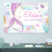 海の誕生日パーティーの下の人魚の歓迎 横断幕 (トレードショー)