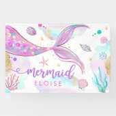 海の誕生日パーティーの下の人魚の歓迎 横断幕 (横)