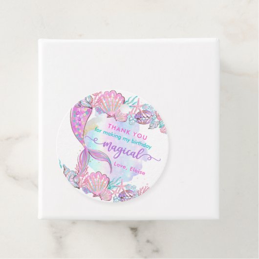 海の誕生日パーティーの下の人魚マジカル フェイバータグ (インサイチュ)