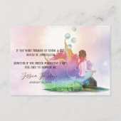 海の誕生日パーティーの下の人魚 エンクロージャーカード (正面)