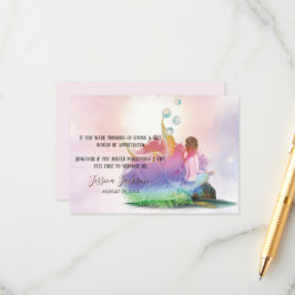 海の誕生日パーティーの下の人魚 エンクロージャーカード