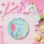 海の誕生日パーティーの下の人魚 ペーパープレート (パーティー)