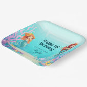 海の誕生日パーティーの下の人魚 ペーパープレート (傾斜あり)