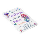 海の誕生日パーティーの下の人魚 マグネット (右側)