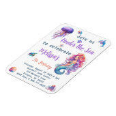 海の誕生日パーティーの下の人魚 マグネット (左側)